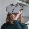 woman using vr headset